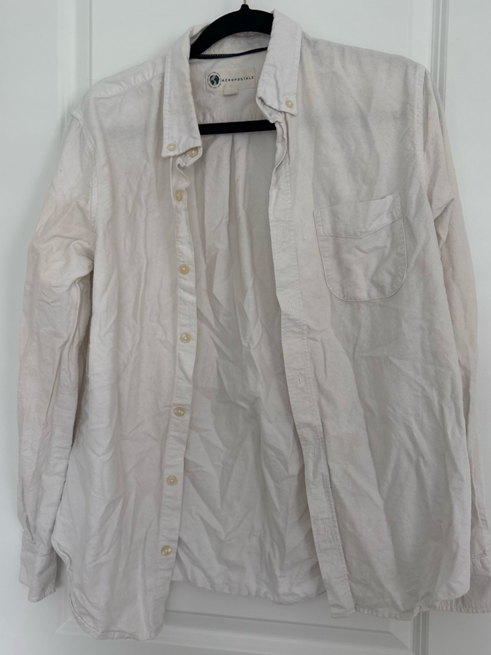 Aeropostale Men's White Button-Down Shirt